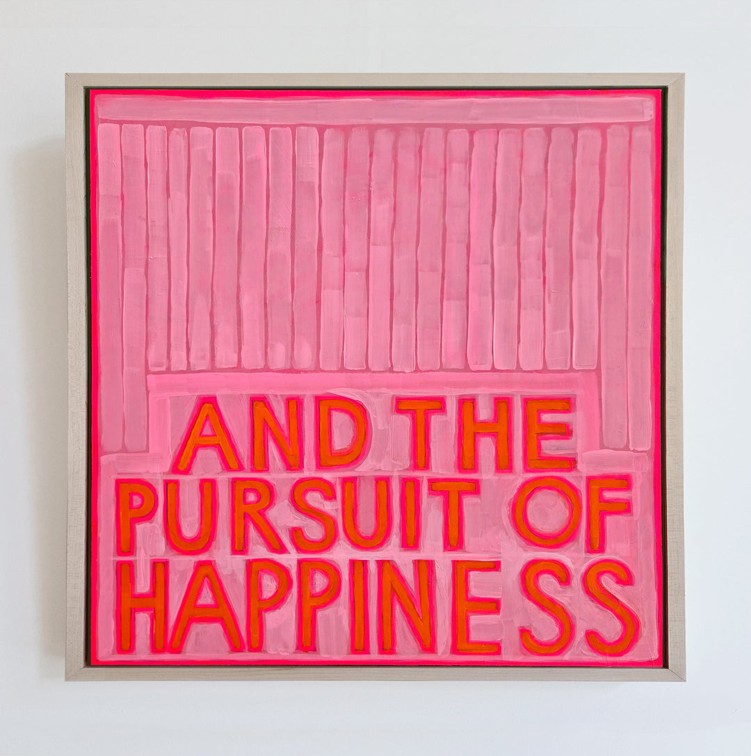 And The Pursuit Of Happiness - Framed Canvas Print