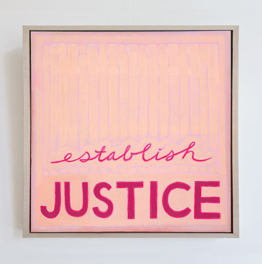 Establish Justice - Framed Canvas Print