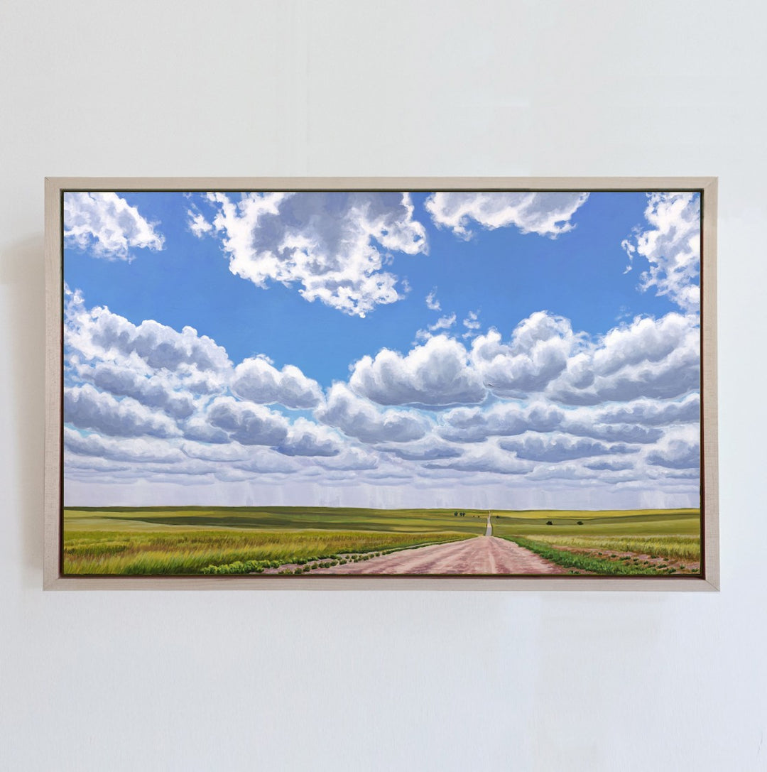 Greeley County Summer - Framed Canvas Print