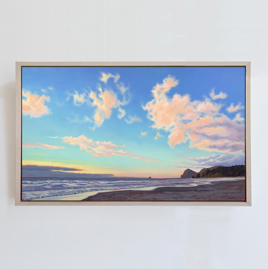 Sunset at Roads End - Framed Canvas Print