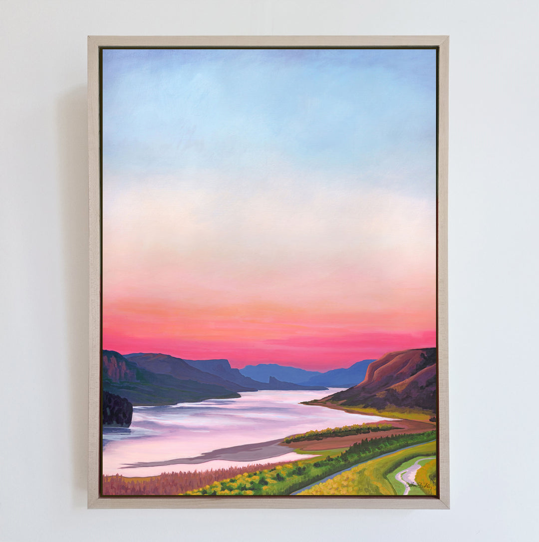 View From Crown Point - Framed Canvas Print