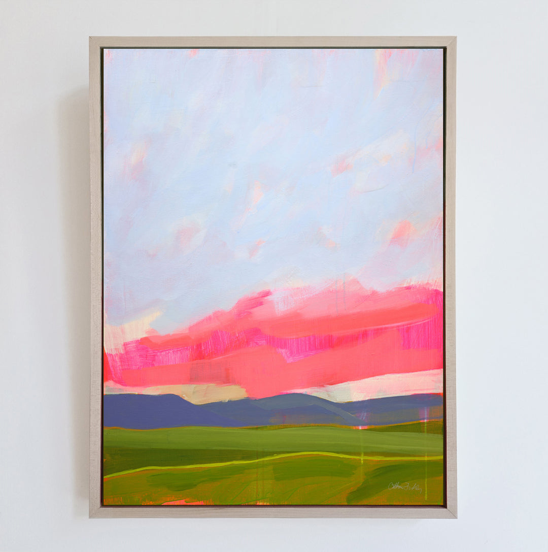 Wine Country Sunset 4 - Framed Canvas Print