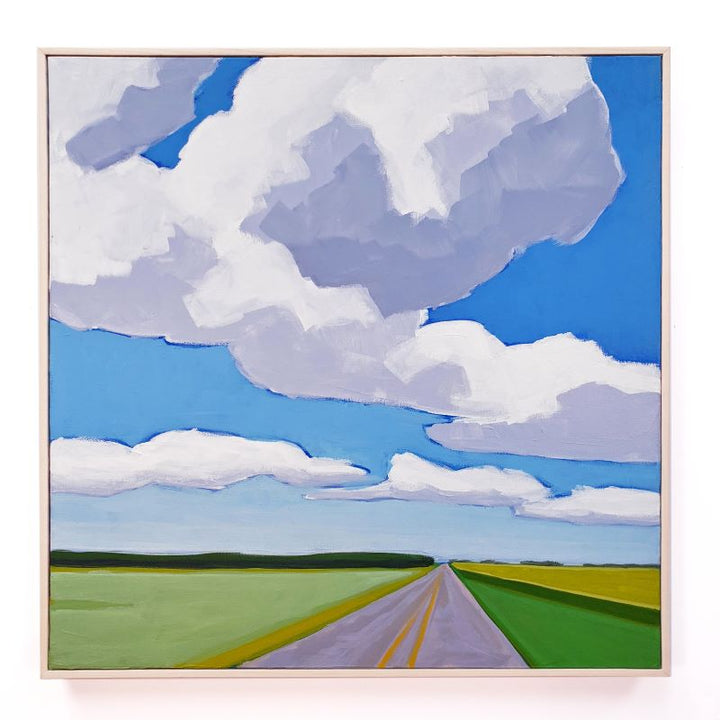 Oklahoma Summer Day #2 - 20"x20" Acrylic Painting