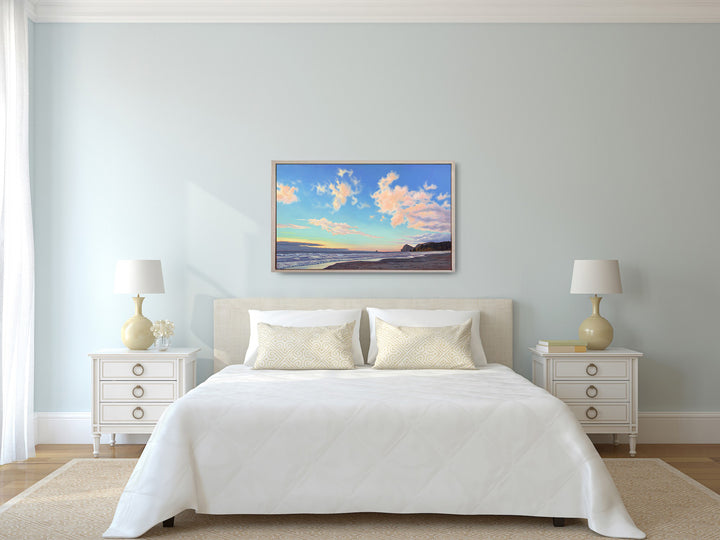 Sunset at Roads End - Framed Canvas Print