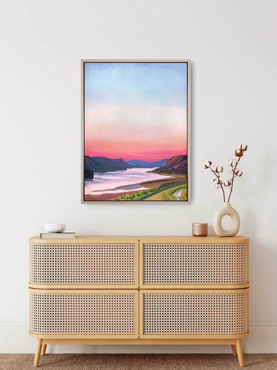 View From Crown Point - Framed Canvas Print