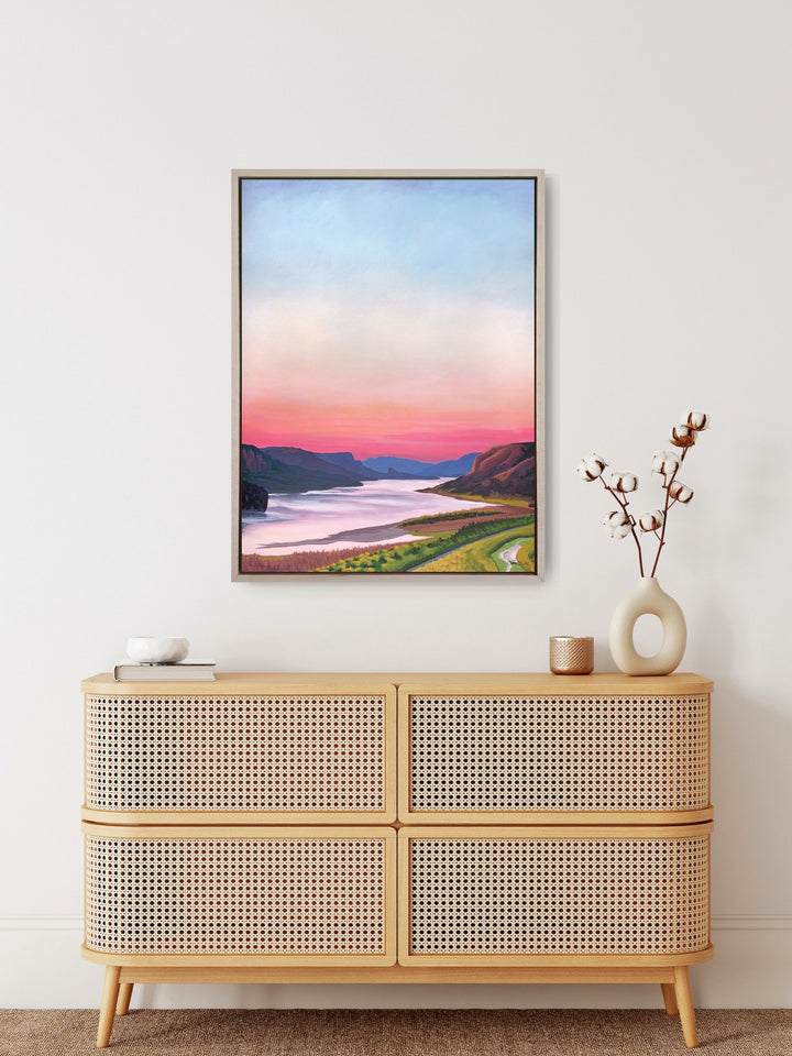 View From Crown Point - Framed Canvas Print