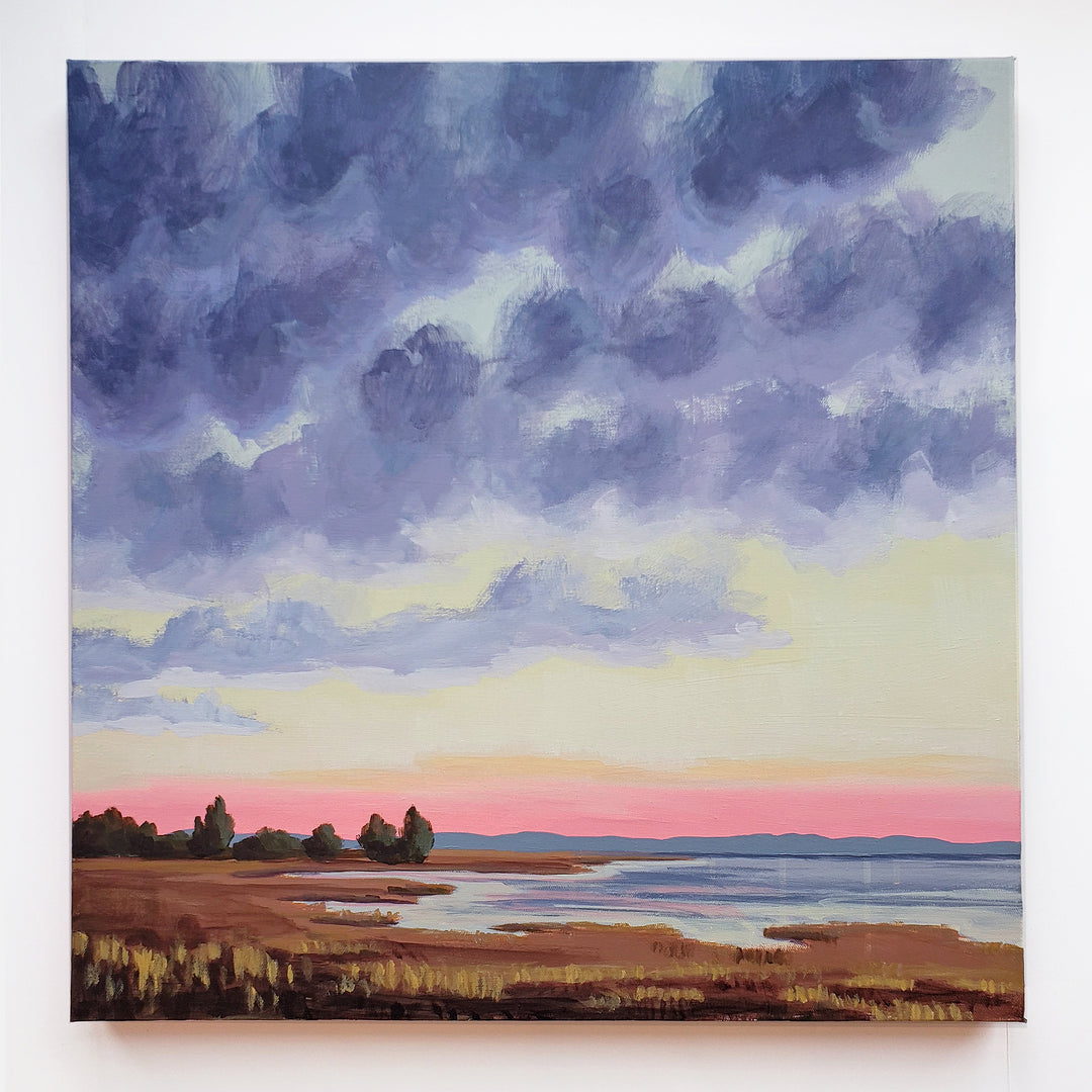 April Sunrise Over the Bay - 24"x24"
