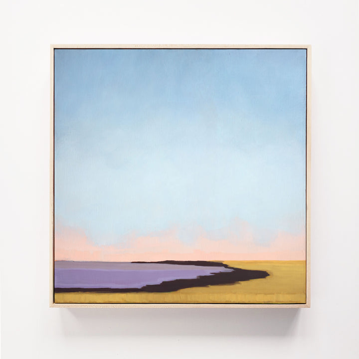 Bay With Purple Water – 30”x30” acrylic painting
