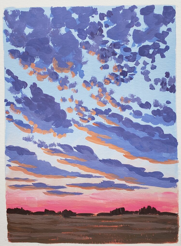 Enid Summer Sunset - 5"x7"