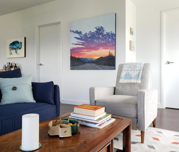 Glacier to Spokane - 48"x48"