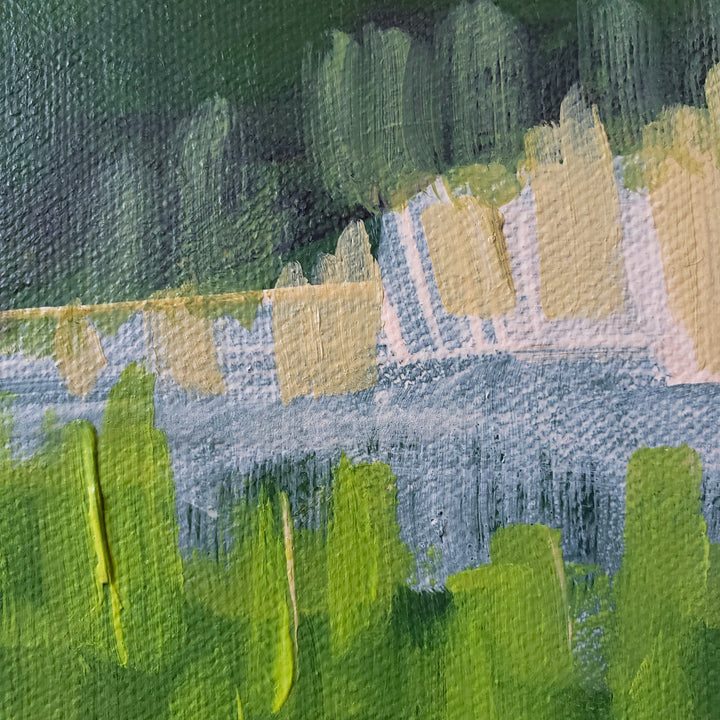 High Tide, Little Moon - 36"x48" landscape painting