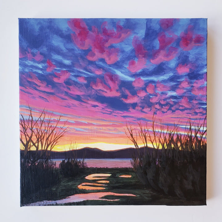 January 2nd Sunrise - 16"x16" painting