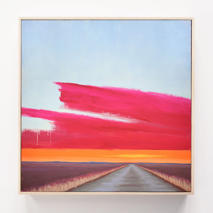Late Winter Sunset – 36”x36” acrylic painting