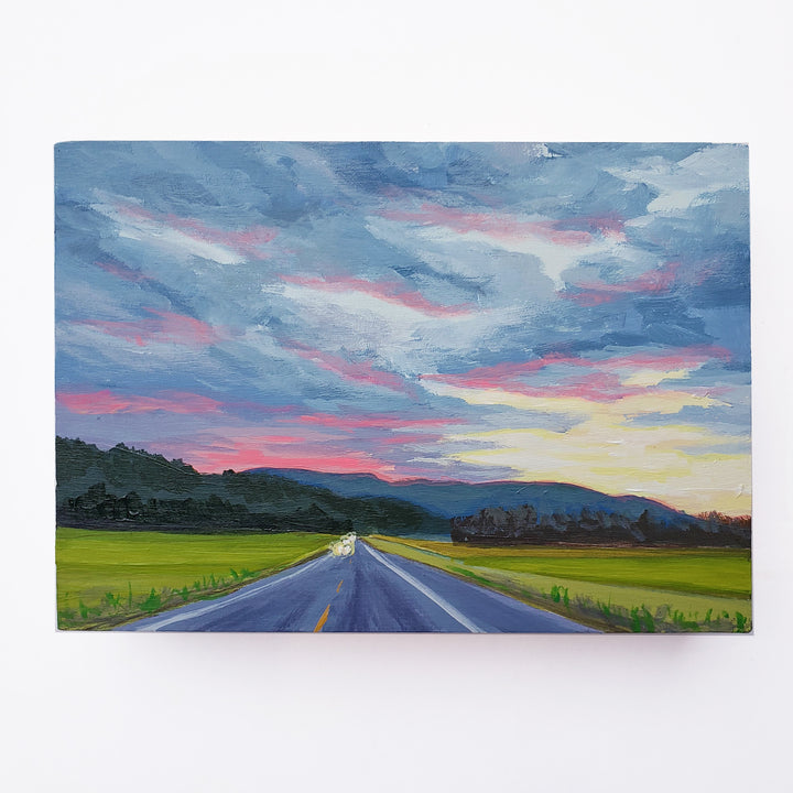 Late Winter on Highway 30 - 7"x5"