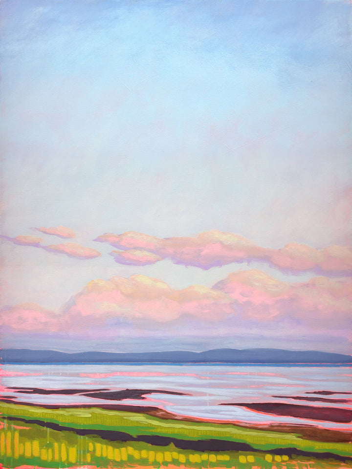 Low Tide at Dusk a Vertical Art Print