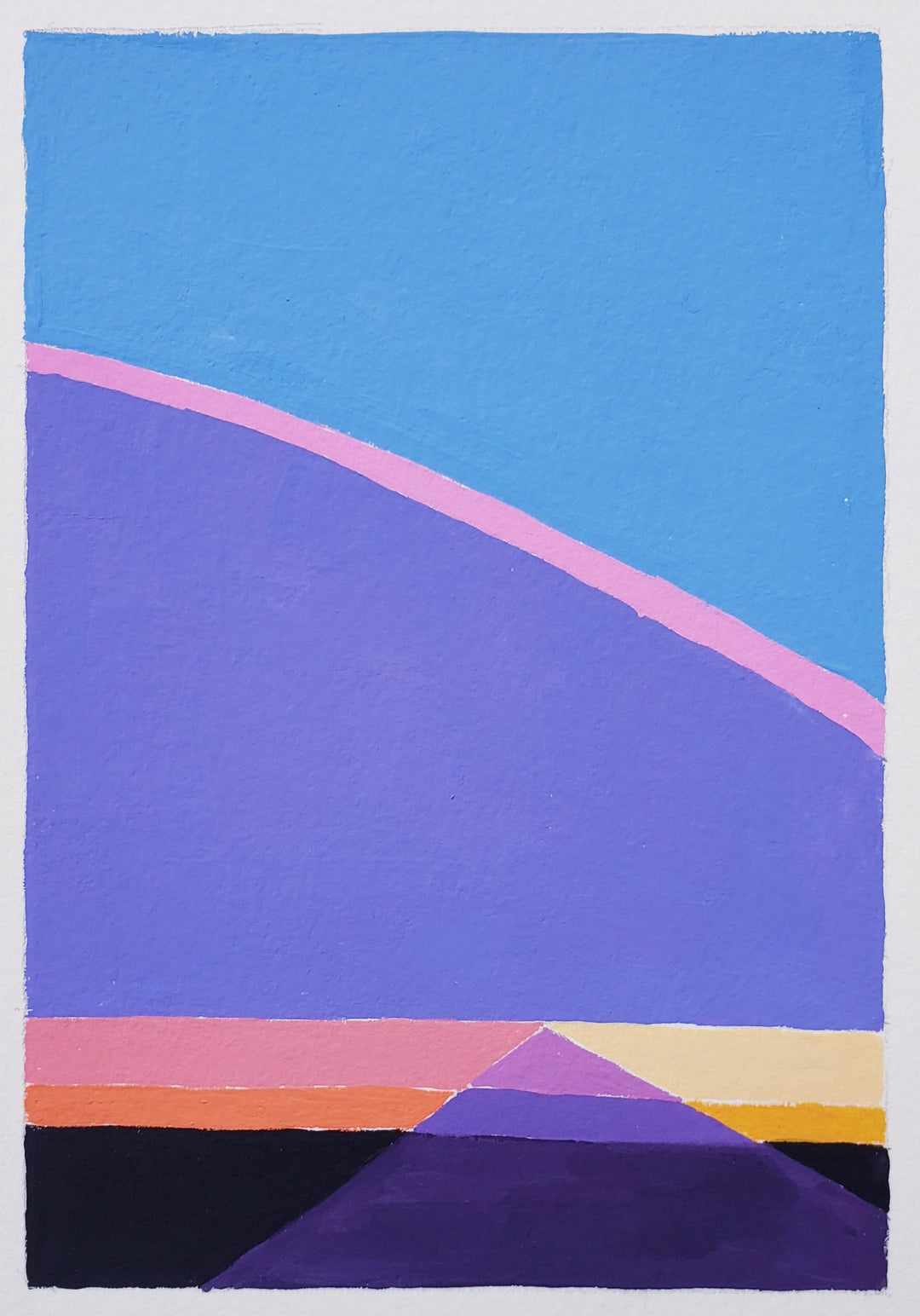 Mt. Hood Sunrise Abstract - mini painting