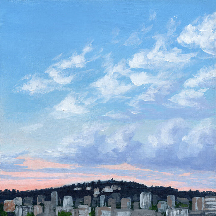 Sunday Over Portland 3 - 6"x6"