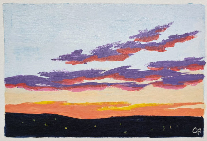 Sunday Sunset - 4"x6"