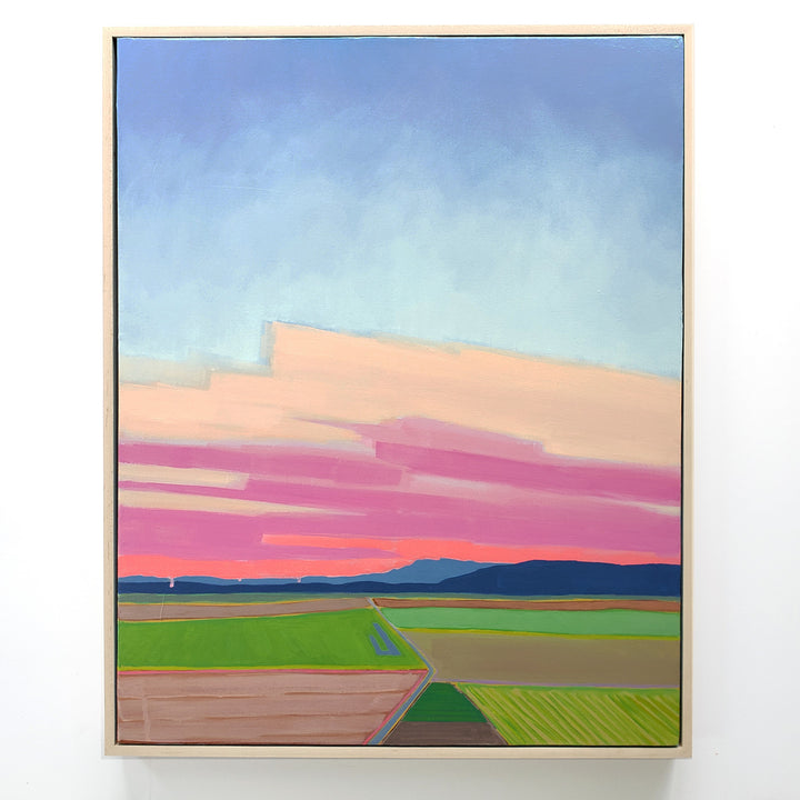 Sunset Cessna Cruise – 24”x30” acrylic painting