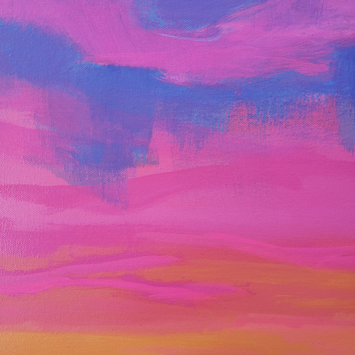 Sunset Over the River – 24”x30” acrylic painting