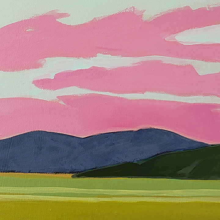 Sunset Over the Valley – 20”x20” acrylic painting