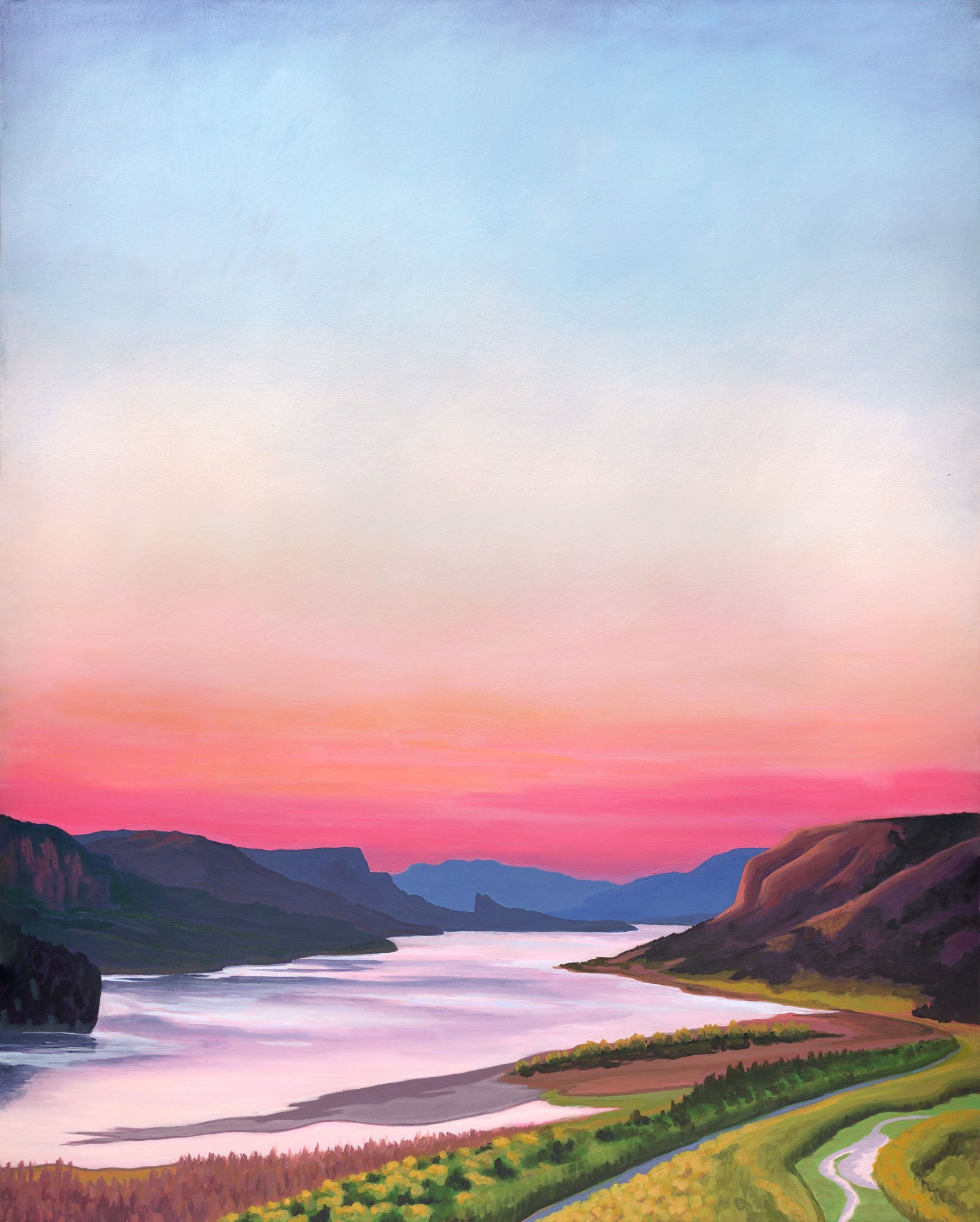 Dove、Lake Afternoon、希少画集画、新品額付 CatherineFreshley_ViewFromCrow