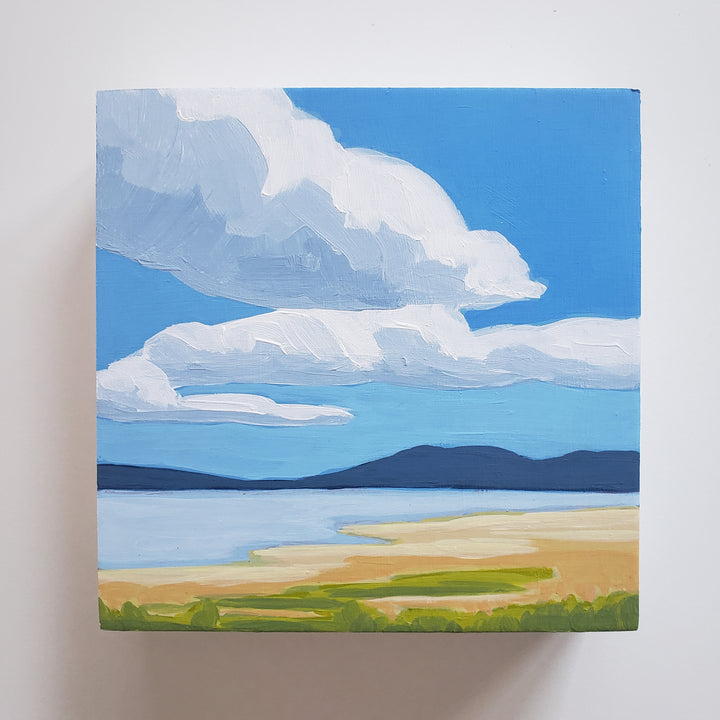Clouds Over Summer Lake - 6"x6"