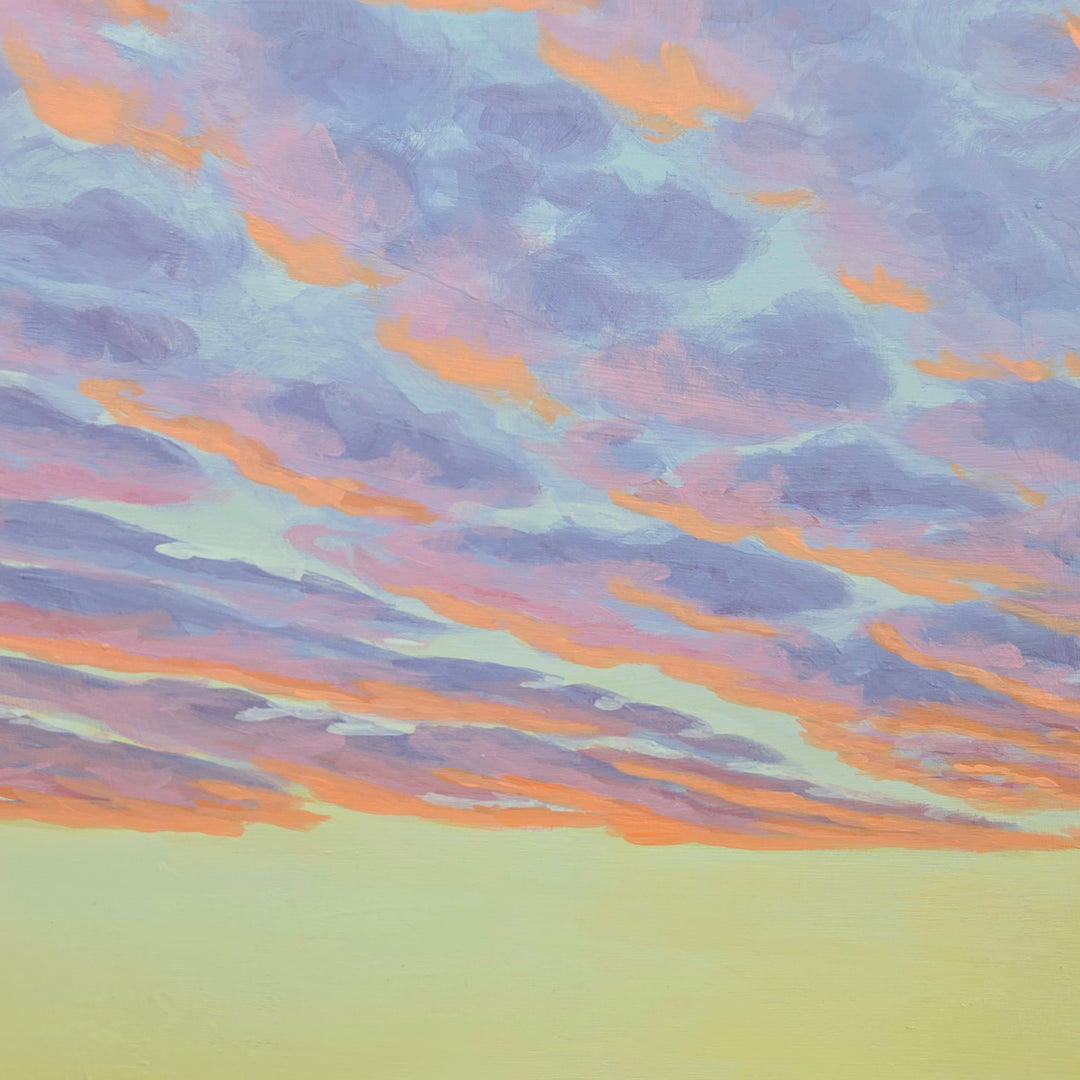 April Sunrise on the Playa #2 - 24"x24" Light-up Painting