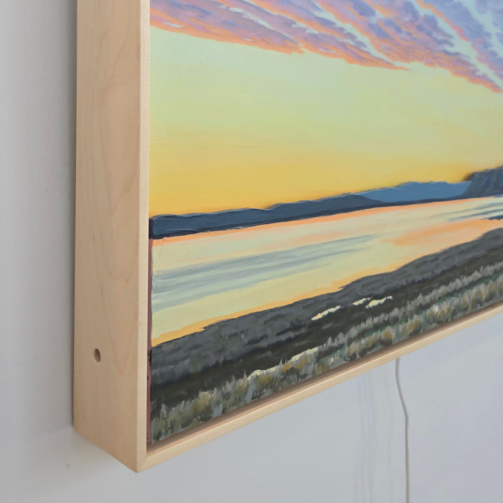 April Sunrise on the Playa #2 - 24"x24" Light-up Painting