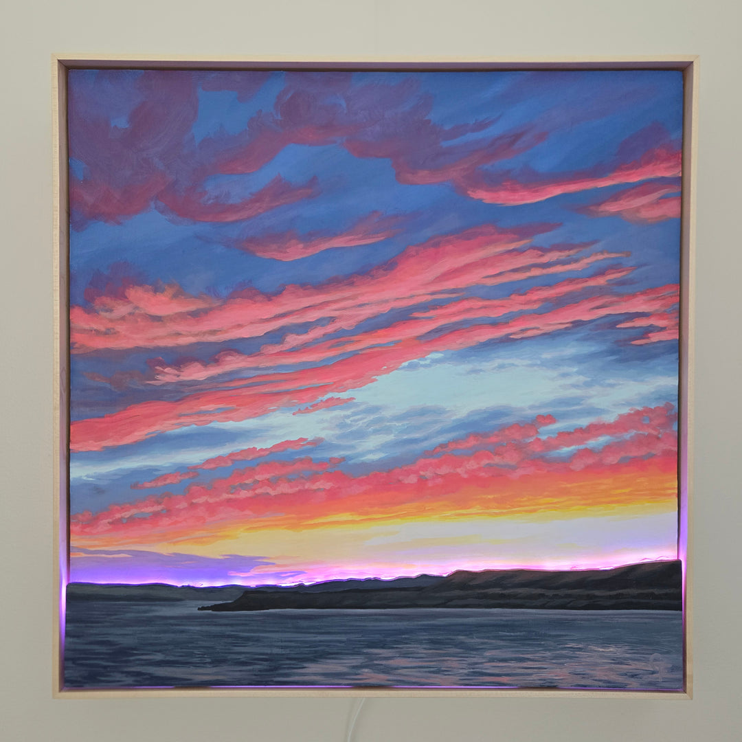 Driving Home - 24"x24" Light-up Painting