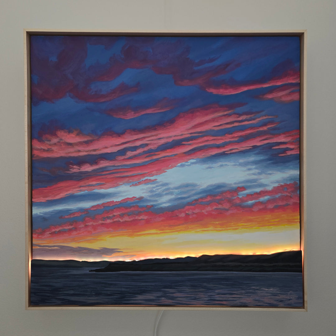 Driving Home - 24"x24" Light-up Painting