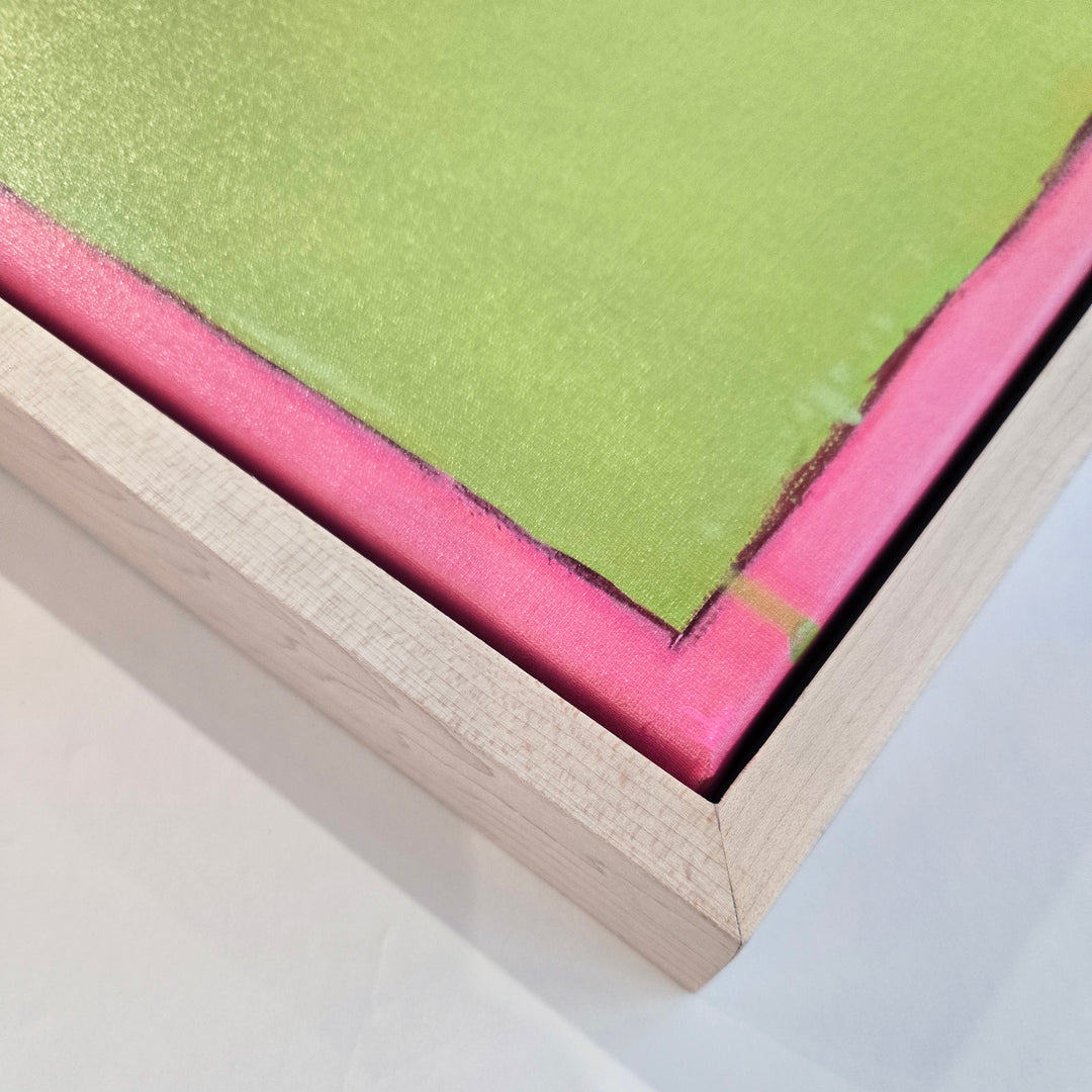 Sunset Over the River - Framed Canvas Print