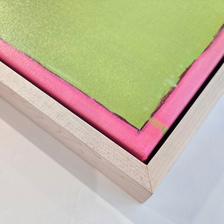 Sunset Over the River - Framed Canvas Print