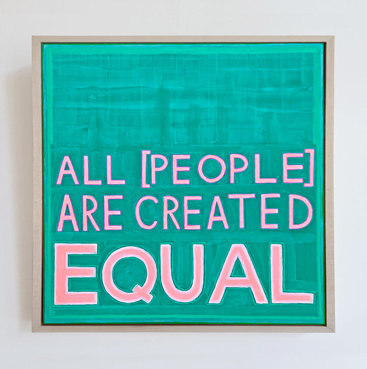All [People] Are Created Equal - Framed Canvas Print