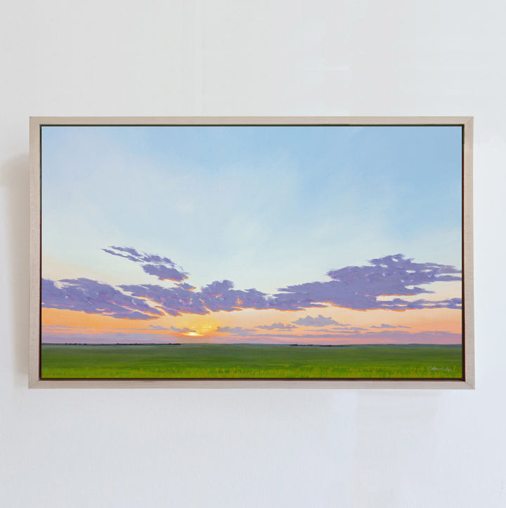 Altus Sunset - Framed Canvas Print