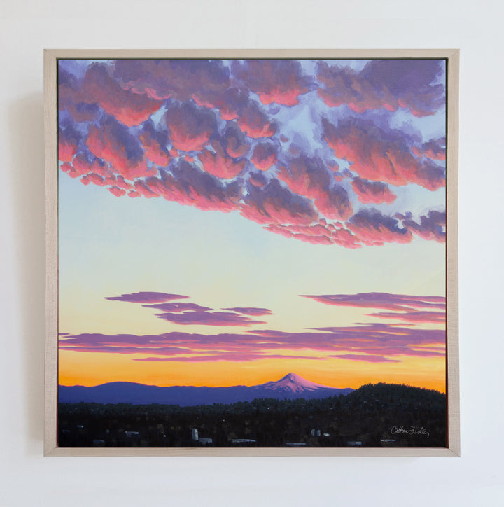 Mt. Hood Sunrise #3 - Framed Canvas Print
