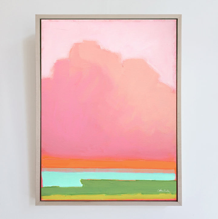 Pink Sky in the Evening - Framed Canvas Print