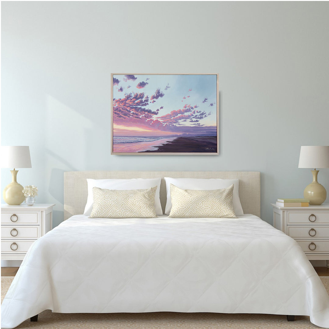 Gearhart Sunset #2 - Framed Canvas Print