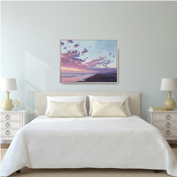 Gearhart Sunset #2 - Framed Canvas Print