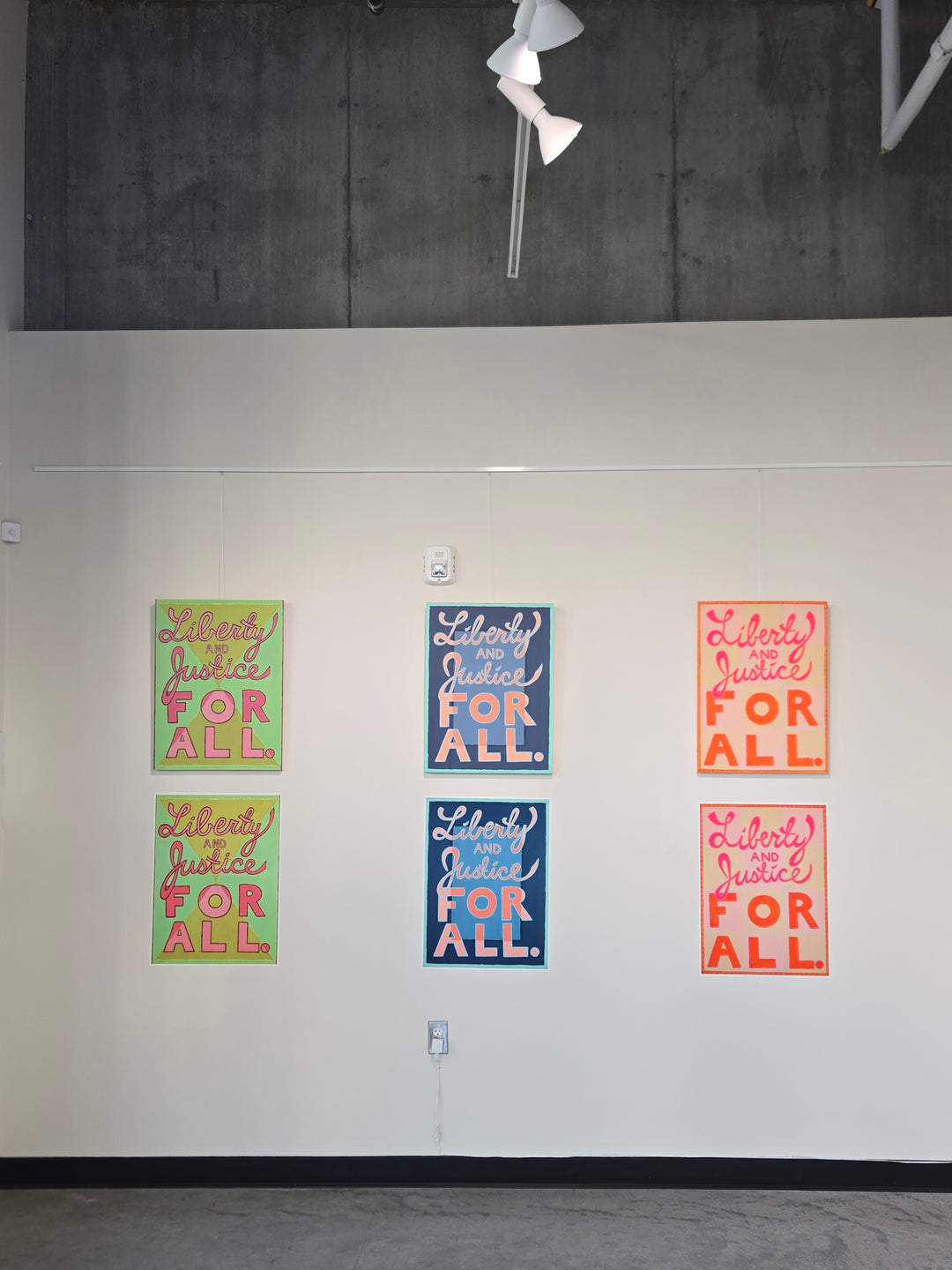 Liberty and Justice for All #2 - Blue - A vertical art poster