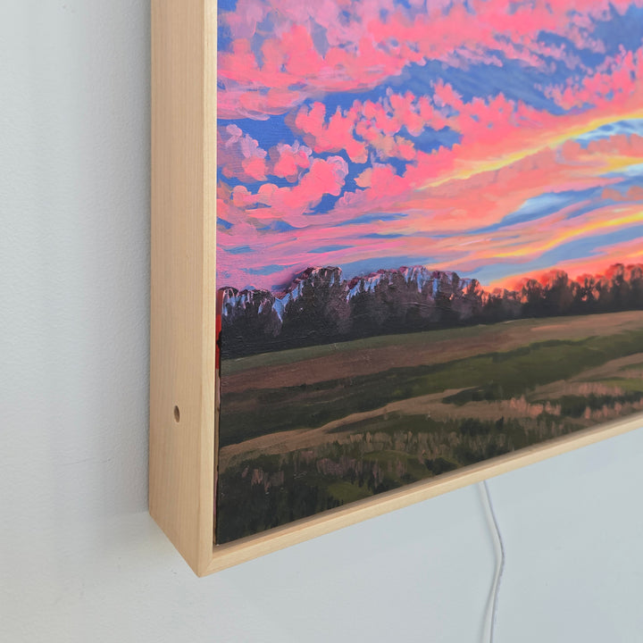 November Confetti Sky #6 - 24"x24" Light-up Painting