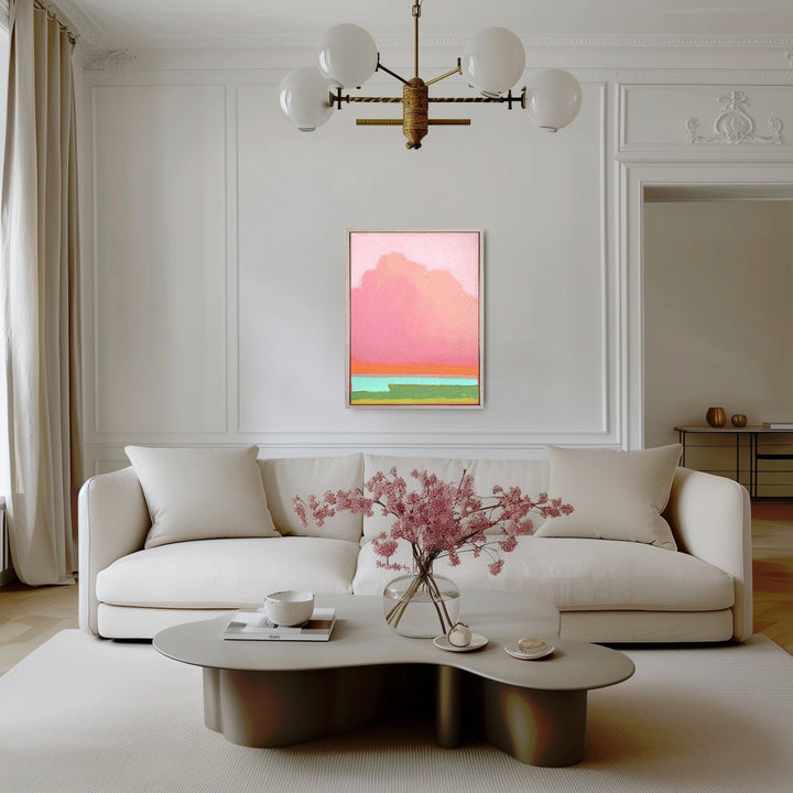Pink Sky in the Evening - Framed Canvas Print
