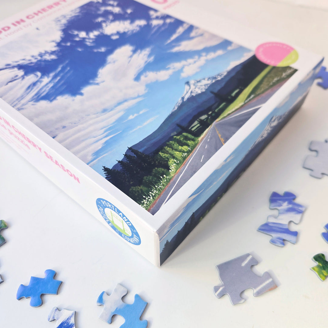 Mt. Hood in Cherry Season - 500 piece puzzle