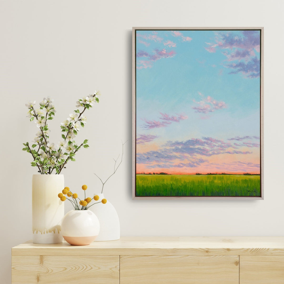 Summer Dusk - Framed Canvas Print