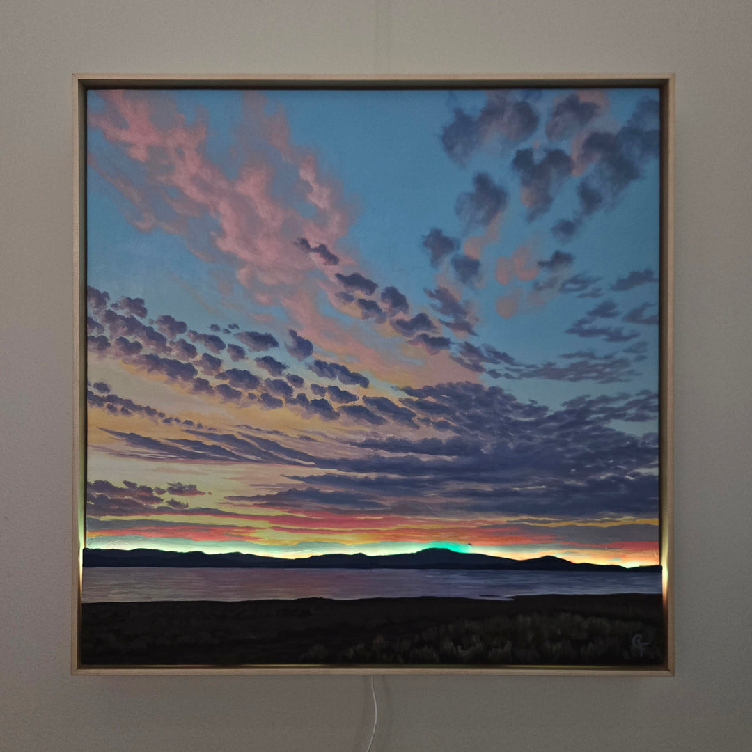 Sunrise With the Kids - 24"x24" Light-up Painting