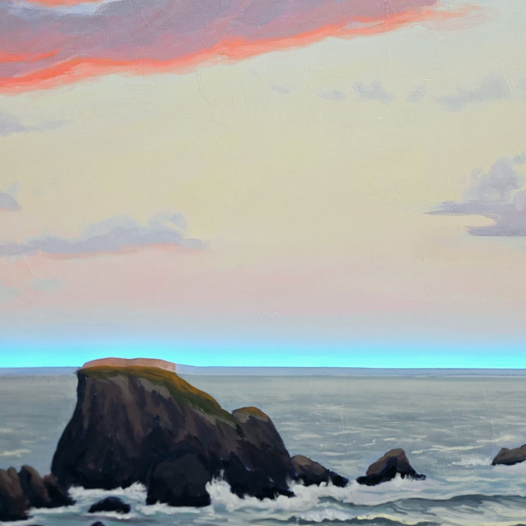 Sunset Over Bandon - 24"x24" Light-up Painting