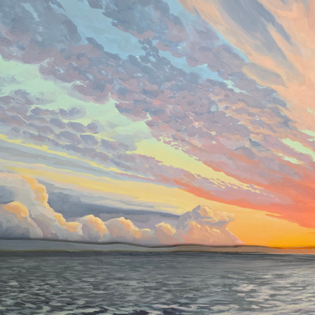 Sunset Over the Columbia #2 - 60"x30" Light-up Painting