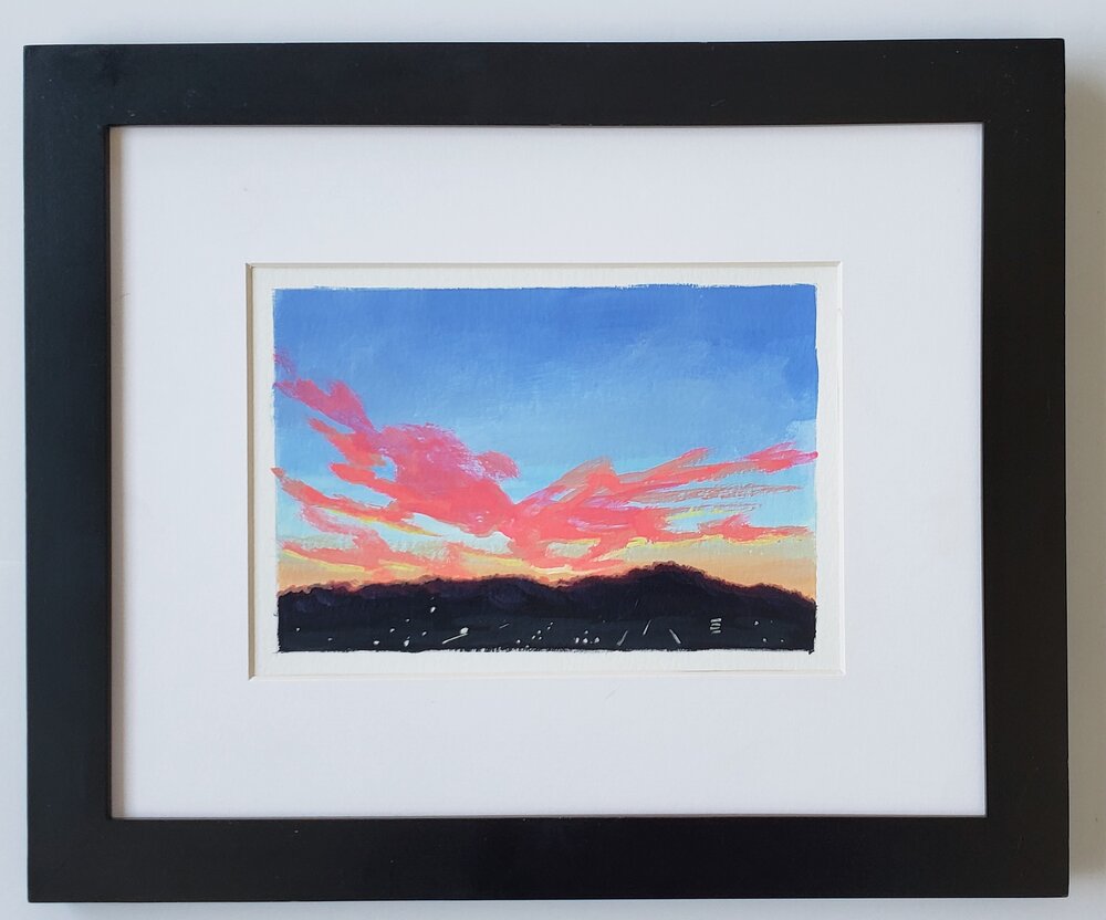 Sunset over the West Hills #2 - 4"x6"