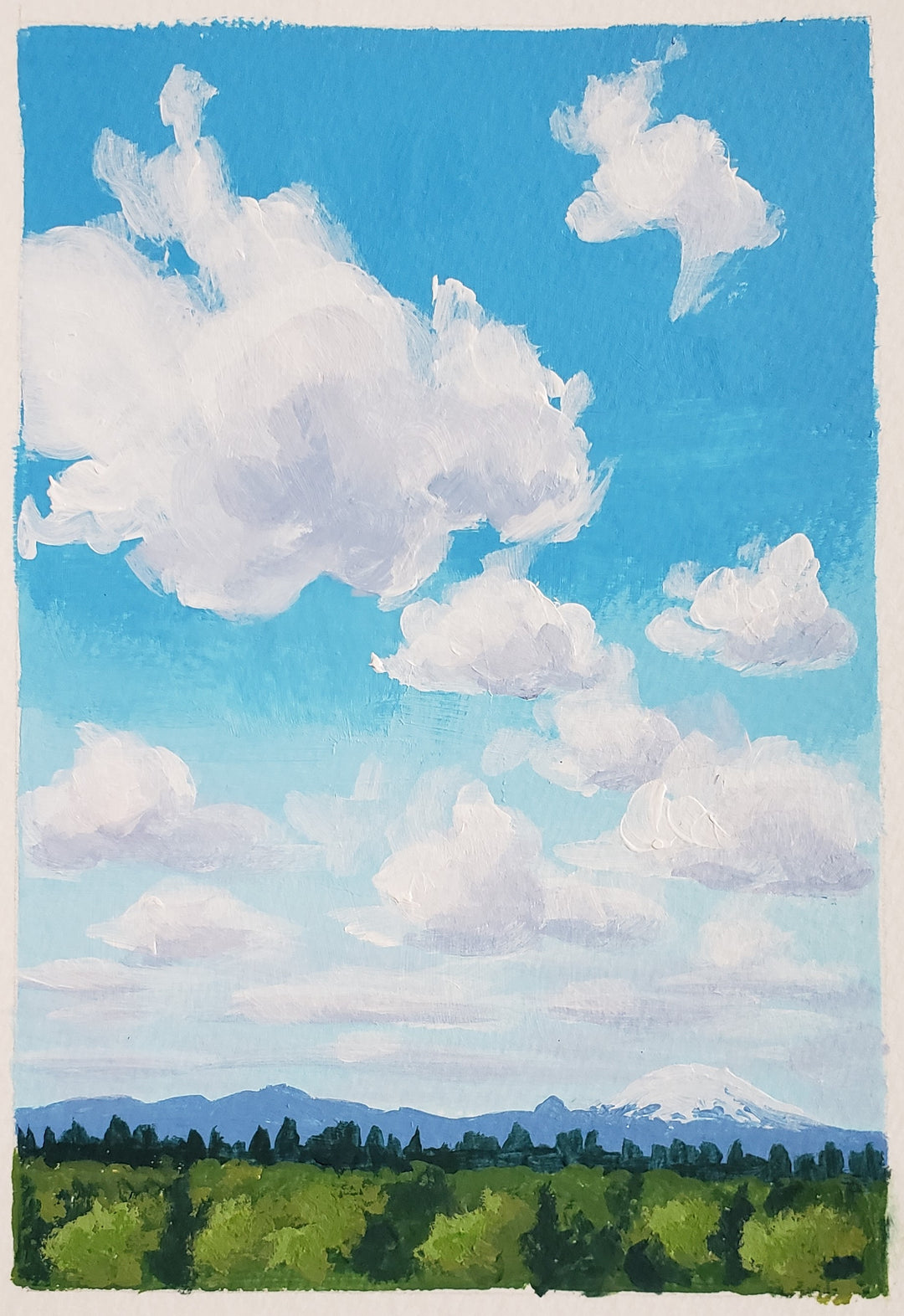 Clouds Over St. Helens - 4"x6"