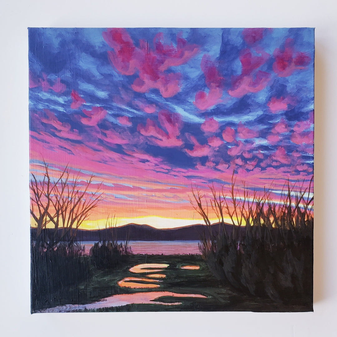 January 2nd Sunrise - 16"x16" painting